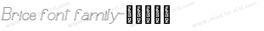 Brice font family字体转换